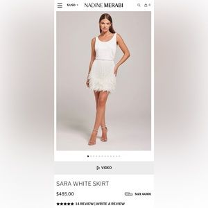 Nadine Merabi Sarah Skirt in White and Nicole Top in White